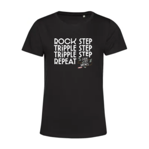 T-shirt lady black TEXT